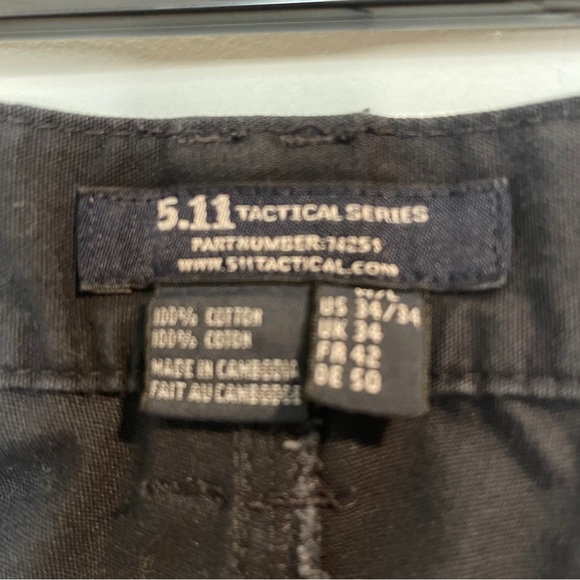 5.11 Tactical Pants Men's 34 x 34 Black‎ Cargo Patrol 511 Military Shooting - Picture 4 of 7